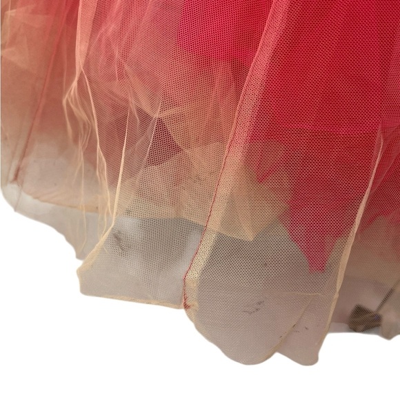 NWT Mac Duggal Beaded Belt Wrap Red Ombre Sleeveless Ballgown 0 - Picture 6 of 10